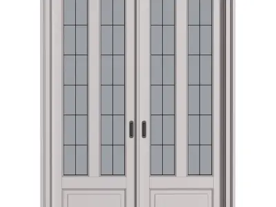 Interior sliding doors in Art Deco style 3D model