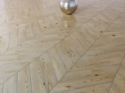 Parquet pine chevron 3D model