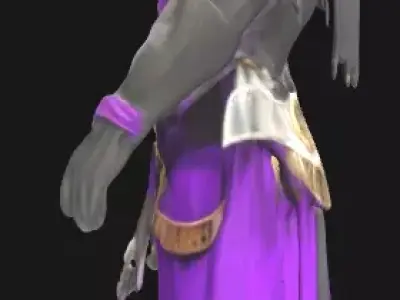 Dark Mystic Warrior High-Detail 3D Character 3D print model