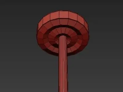 White Beaded Urchin Chandelier Sputnik 3D model