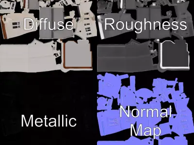 Victorian Ivory House model pack Low-poly 3D model