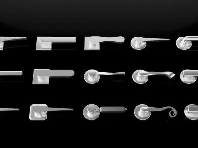 Door Handles Collection 3D models Free 3D model