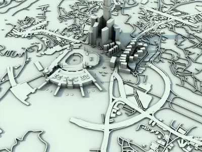 Mecca Downtown Saudi Arabia 3D print model