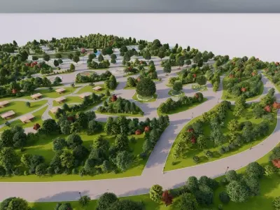 Master park-Regional park project-Private Park Landscape 3D model