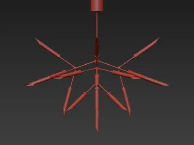 Spur chandelier 3D model