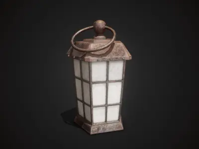 PBR Pirate Lantern Low-poly 3D model