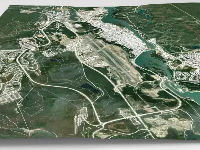 Cityscape Whitehorse Canada 3D model