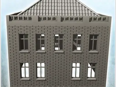 House in Javastraat street Assen Netherland - Modern WW2 WW1 Wor 3D print model