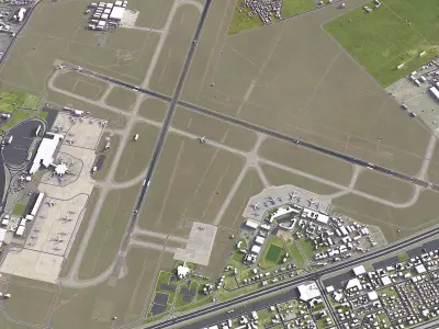 Tunis - Carthage Airport - TUN Low-poly 3D model