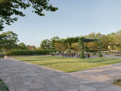 Italian Winery Exterior Scene 3D model