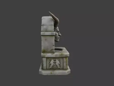 Gargoyle Fountain Low-poly 3D model