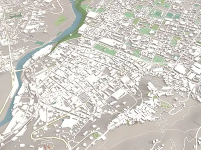 Cityscape Biella Italy  3D model
