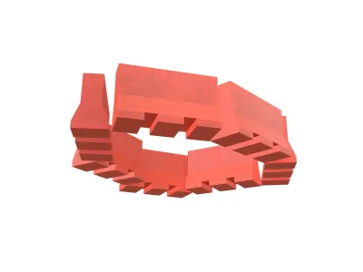 Road Barriers v4 008 Low-poly 3D model