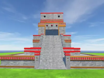 Aztec pyramid Free low-poly 3D model