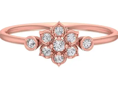 Solitaire Women Light Weight Band Ring 3D print model purchase