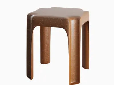 Stackable Plastic Chair B 02 3D model