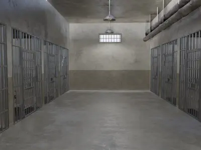 Prison Cells - Penitentiary Low-poly 3D model