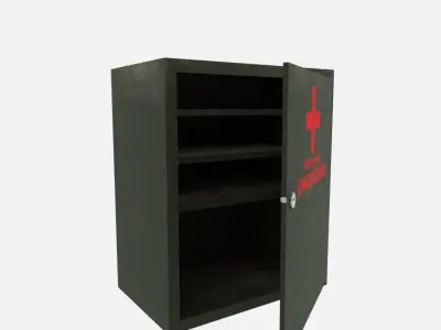 First aid cabinet  Low-poly 3D model