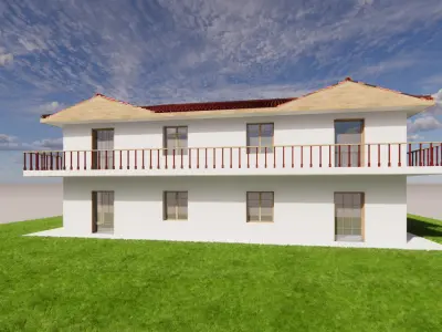 italian residential house  3D model