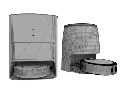 sweeping robot Low-poly 3D model