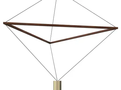 ED037 BRASS CHANDELIER Low-poly 3D model