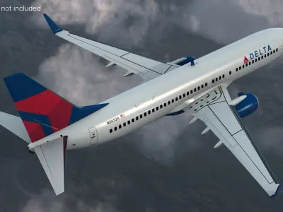  Delta Air Lines Boeing 737-800 with Interior 