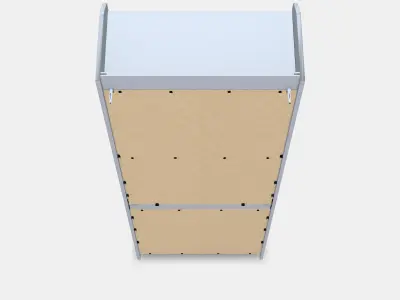 HAUGA High cabinet with 2 doors 1 Low-poly 3D model