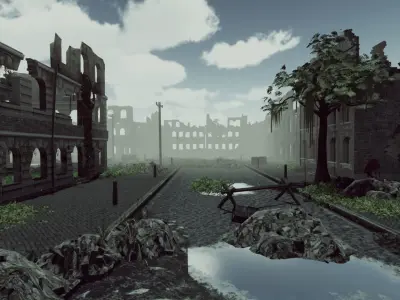 Ruined City Update Low-poly 3D model