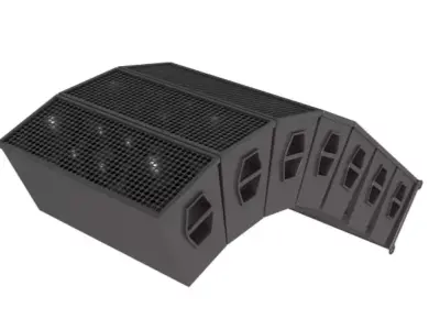 Linear Array Speaker System 3D model