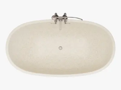 Spiritofstone terrazzo old boat white 3D model
