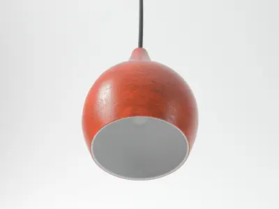 Red Drop Pendant Light 3D model