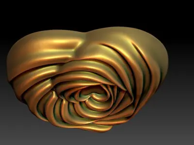 1 heart pendant CNC Relief Model 3D print model