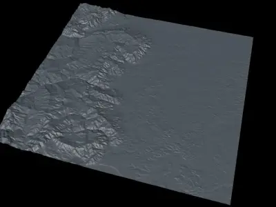 High Poly Untextured Terrain Package 3D model