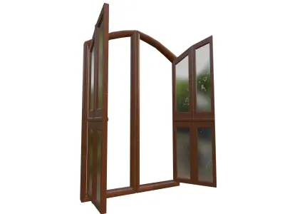 Classic Style Wooden Window 3D model