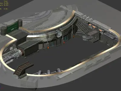 Sci Fi Building- Aerial port 3D model