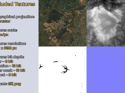 Brasilia Brazil City Landscape 3D Model 3D model