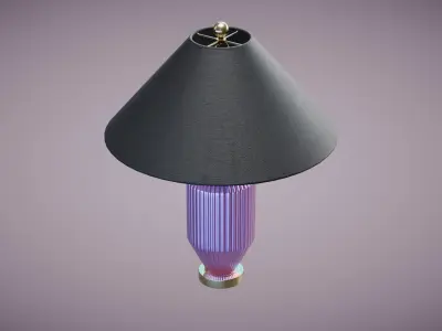 Glass Table Lamp Low-poly 3D model