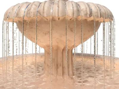 Classic Garden Fountain 03 3D model