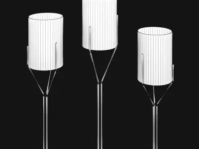 Three Lamps Gold 3D model