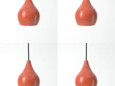 Red Drop Pendant Light 3D model