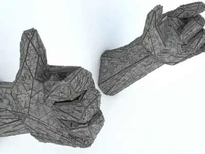 Sci-Fi Shapes - The Hands Low-poly 3D model