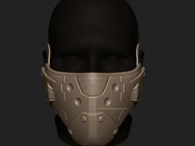 sci fi face mask v1 highpoly zbrush sculpt 3D model