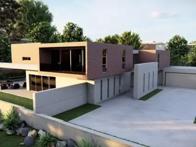 Casa Scene-villa-modern house 3D model 65