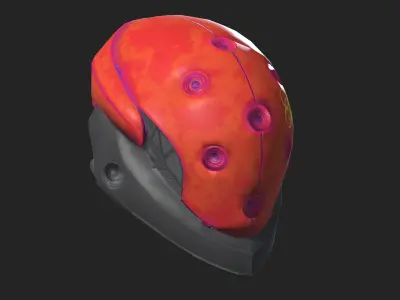 Project 2 - Toxic Red Low-poly 3D model