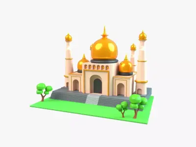 Mosque 3D Illustration 3D model