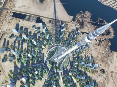 Dubai Creek Tower Low-poly 3D model