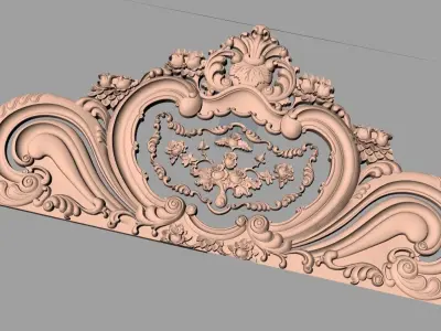 Rose bed 3D relief models STL format model used for CNC E348 3D model