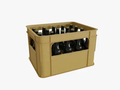 Beer Crate Low-poly 3D model