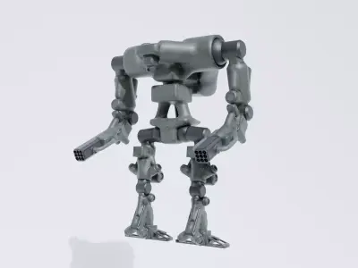 Mecha - Prototype 004 Low-poly 3D model