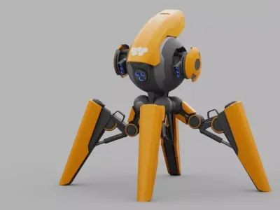 BATTLE DROID X5  rigged character 3D model